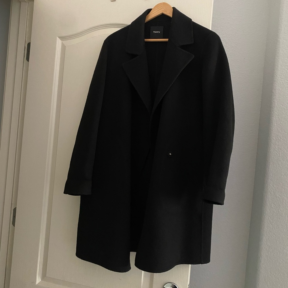 Theory Boy Coat Winsome 2 black wool/cashmere coat S